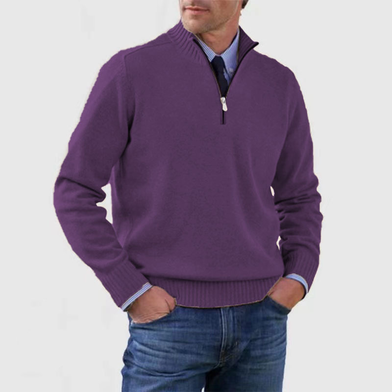 Men’s Half-Zip Sweater – Structured Fit Everyday Layer
