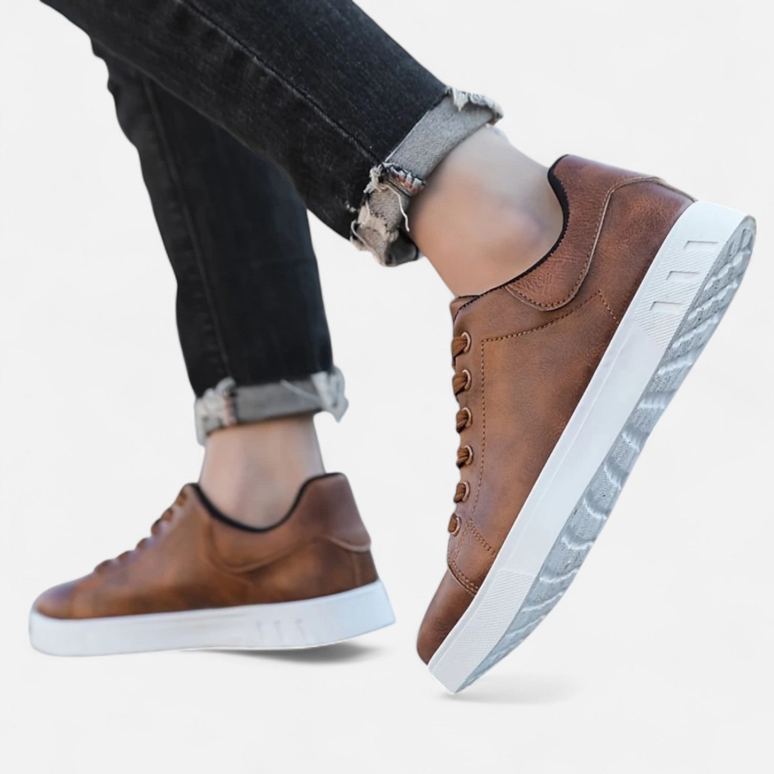 Men’s Smart-Casual Lace-Up Sneakers – Clean Everyday Style