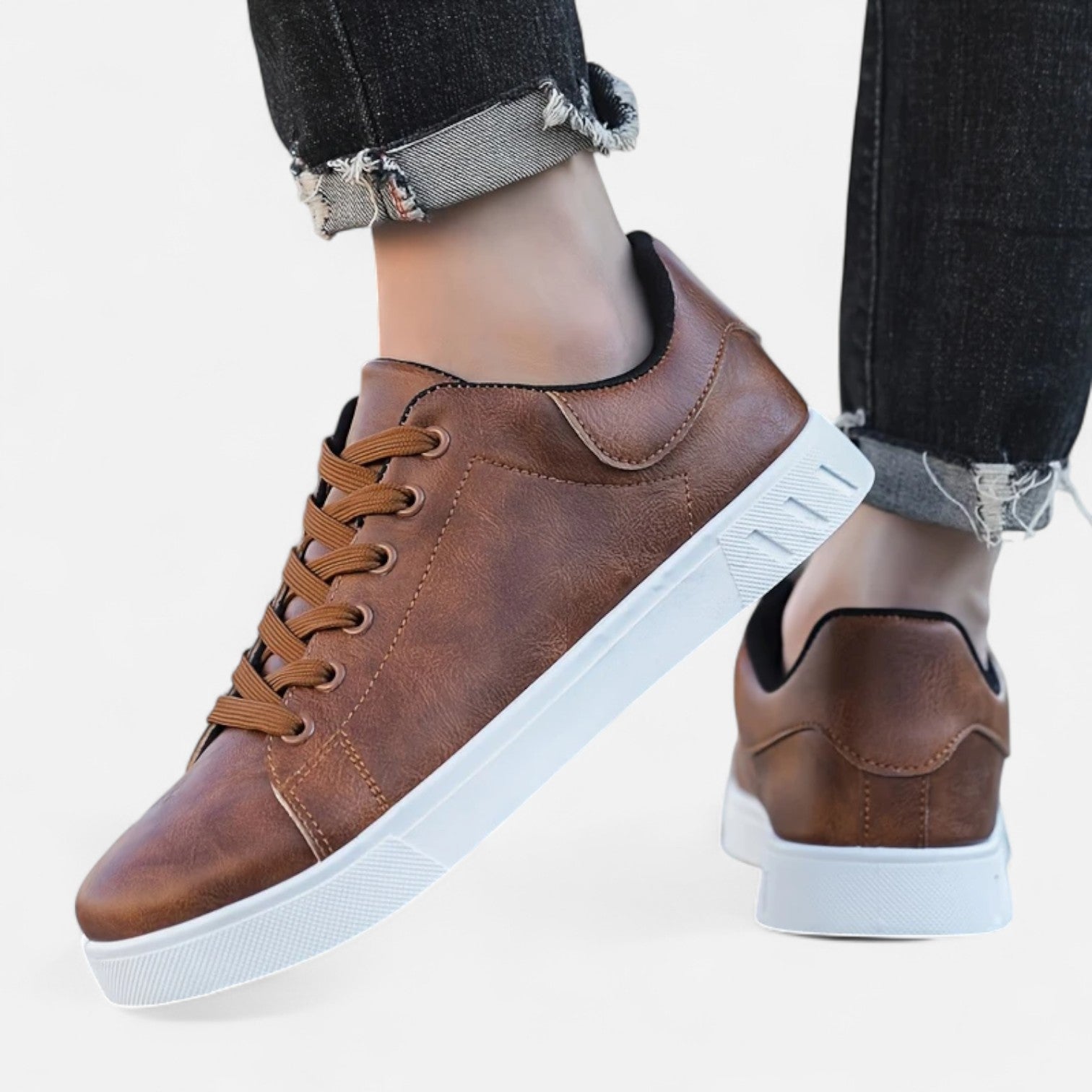 Men’s Smart-Casual Lace-Up Sneakers – Clean Everyday Style