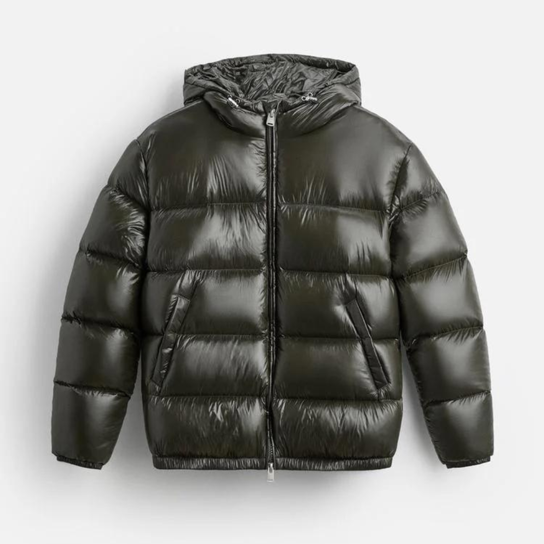 Men’s Lightweight Puffer Jacket – Hooded Padded Coat for Everyday Wear