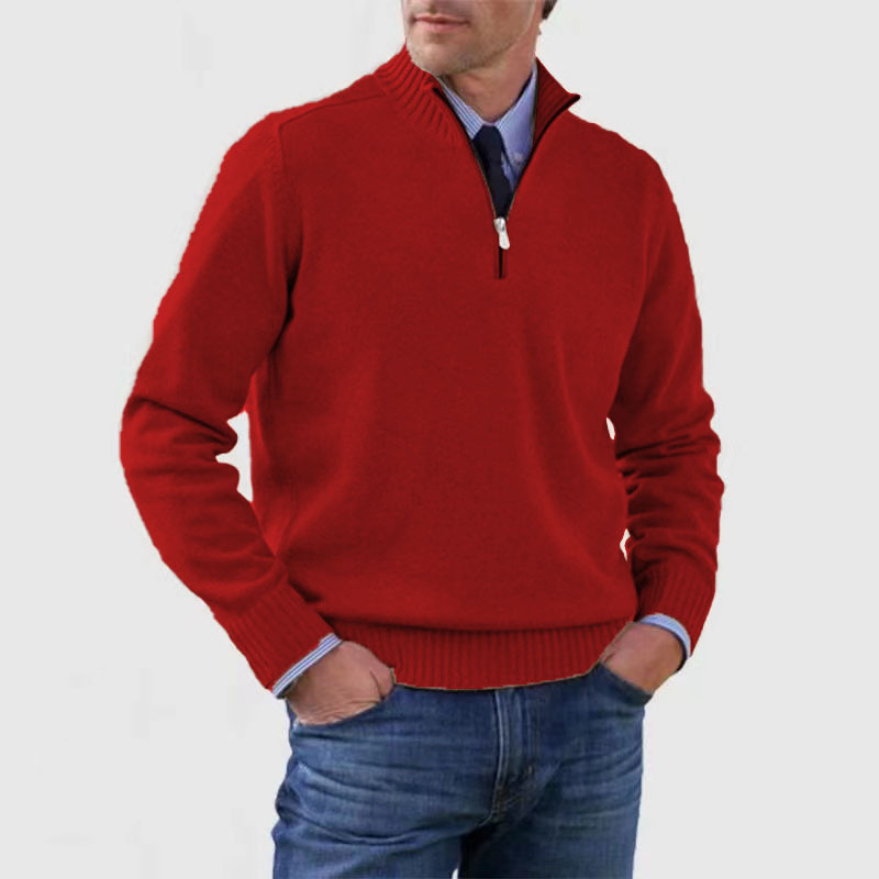 Men’s Half-Zip Sweater – Structured Fit Everyday Layer