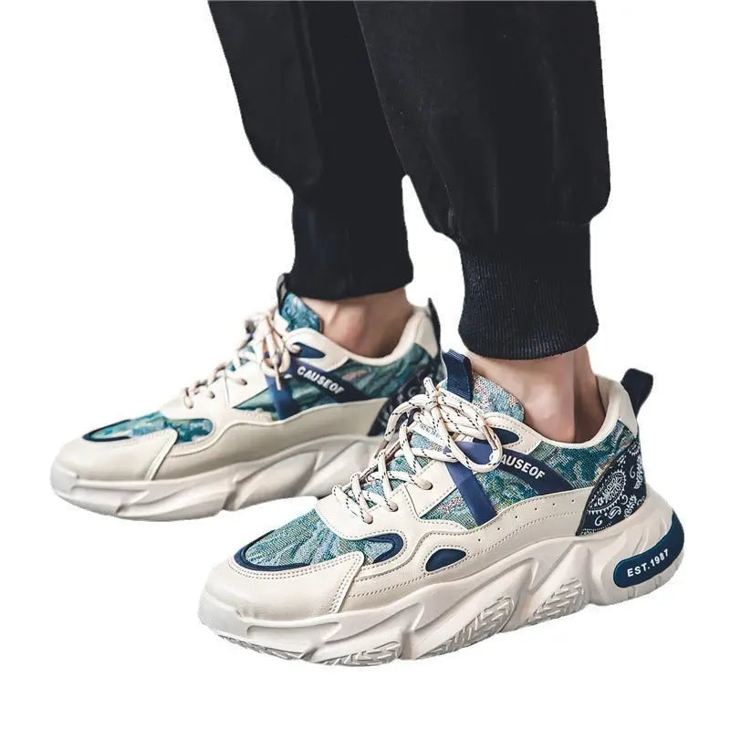 Men’s Patterned Platform Trainers – Urban Everyday Sneakers