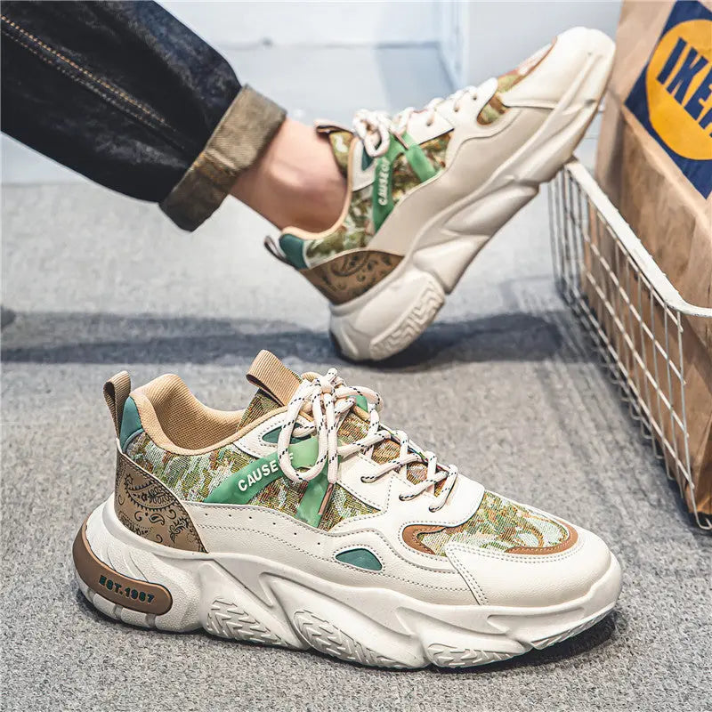 Men’s Patterned Platform Trainers – Urban Everyday Sneakers
