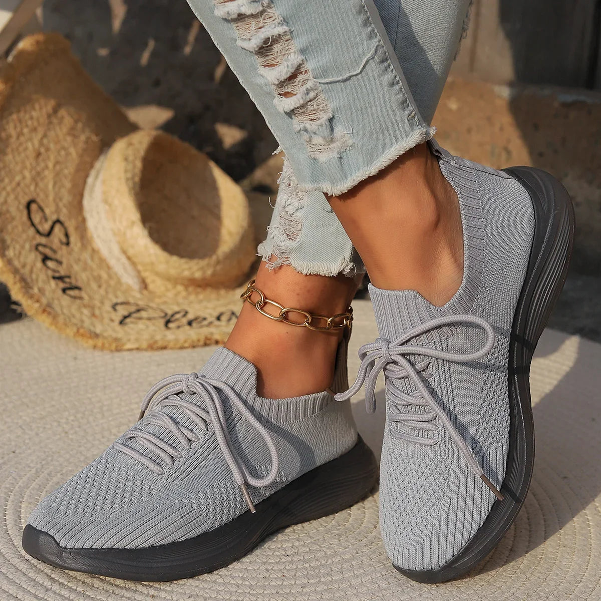 Women’s Breathable Knit Slip-On Sneakers | Lightweight Ease with Everyday Flexibility