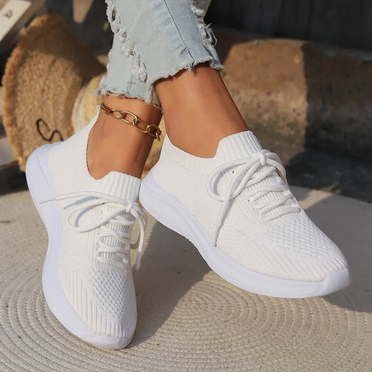 Women’s Breathable Knit Slip-On Sneakers | Lightweight Ease with Everyday Flexibility