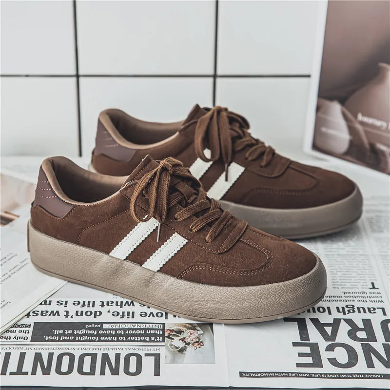 Men’s Suede Low-Top Sneakers – Clean Casual Everyday Footwear