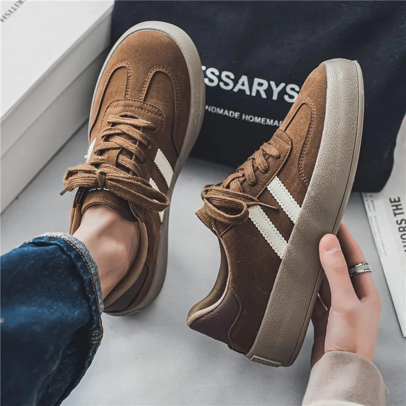 Men’s Suede Low-Top Sneakers – Clean Casual Everyday Footwear