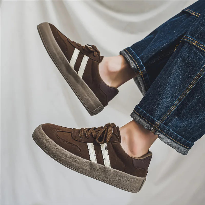 Men’s Suede Low-Top Sneakers – Clean Casual Everyday Footwear