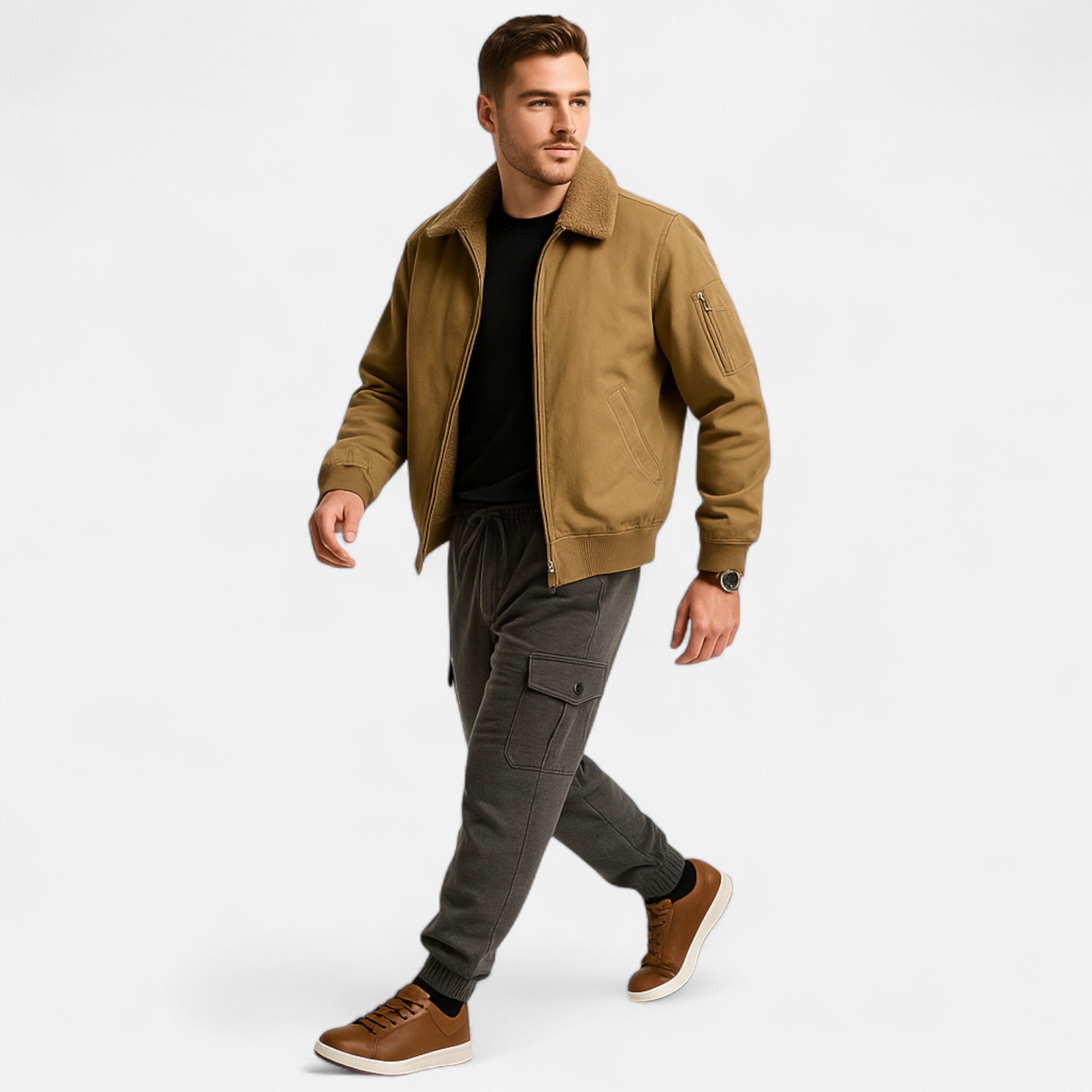 Men’s Smart-Casual Lace-Up Sneakers – Clean Everyday Style