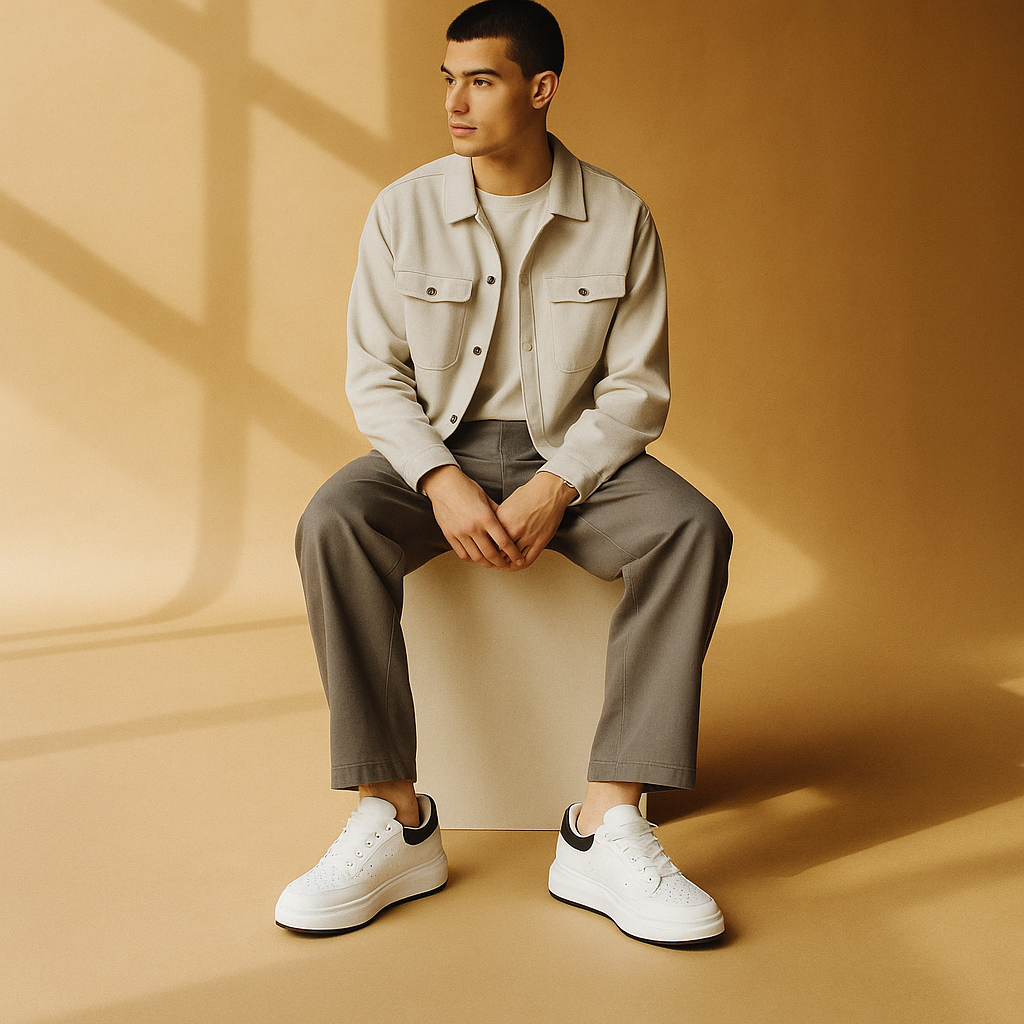 Men’s Lift Sneakers – Discreet Height Everyday Footwear