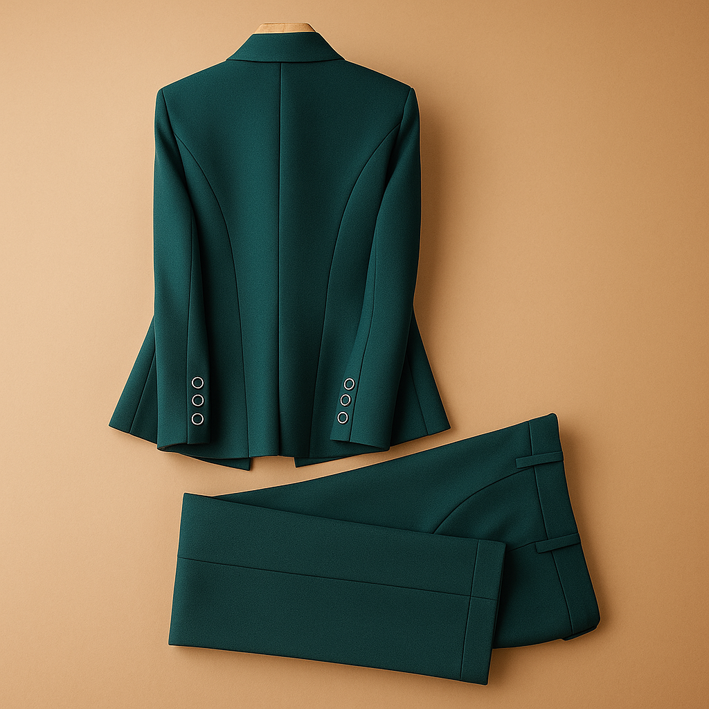 Women’s Elegant Blazer & Trouser Set – Timeless & Versatile for Work and Formal Wear