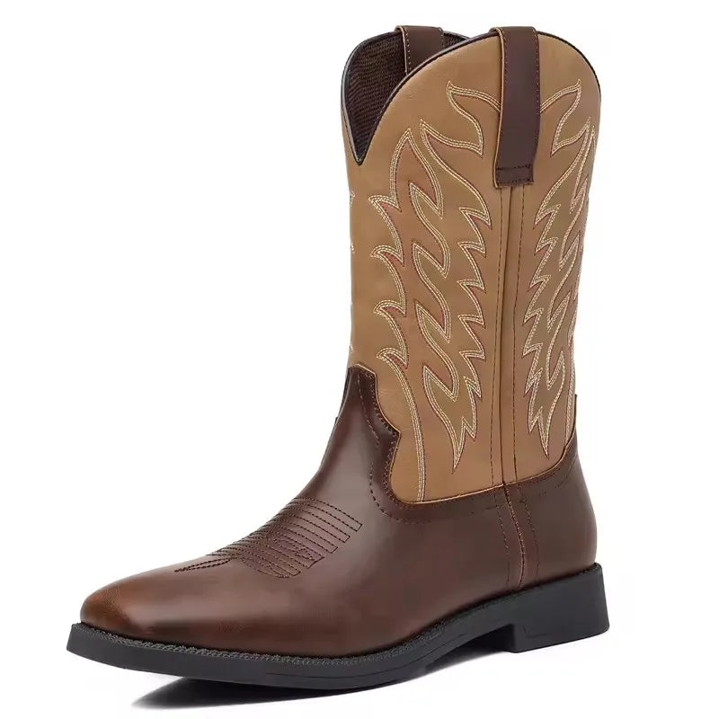 Men’s Embroidered Cowboy Boots – Western-Style Everyday Footwear
