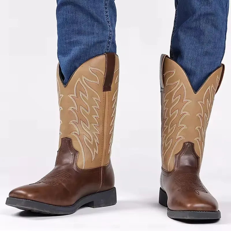 Men’s Embroidered Cowboy Boots – Western-Style Everyday Footwear