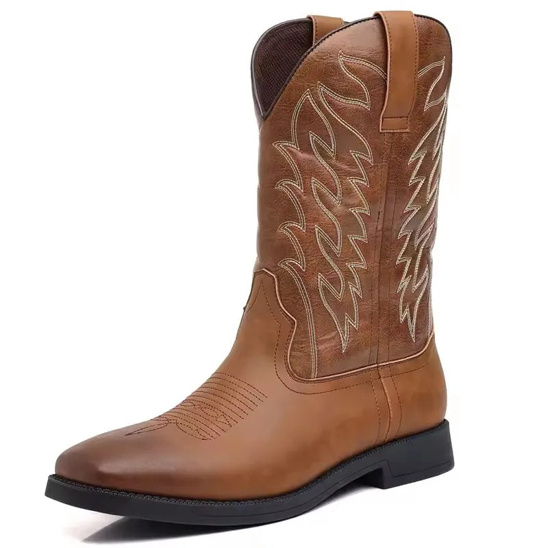 Men’s Embroidered Cowboy Boots – Western-Style Everyday Footwear