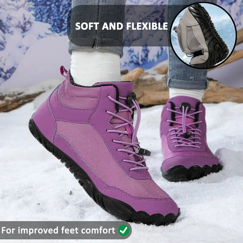 Unisex High-Top Waterproof Snow Boots | Breathable Warmth with Natural Walking Support