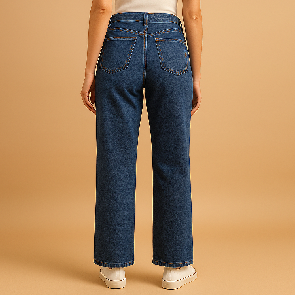 Women’s High-Waisted Loose Fit Jeans – Relaxed Wide-Leg Everyday Style