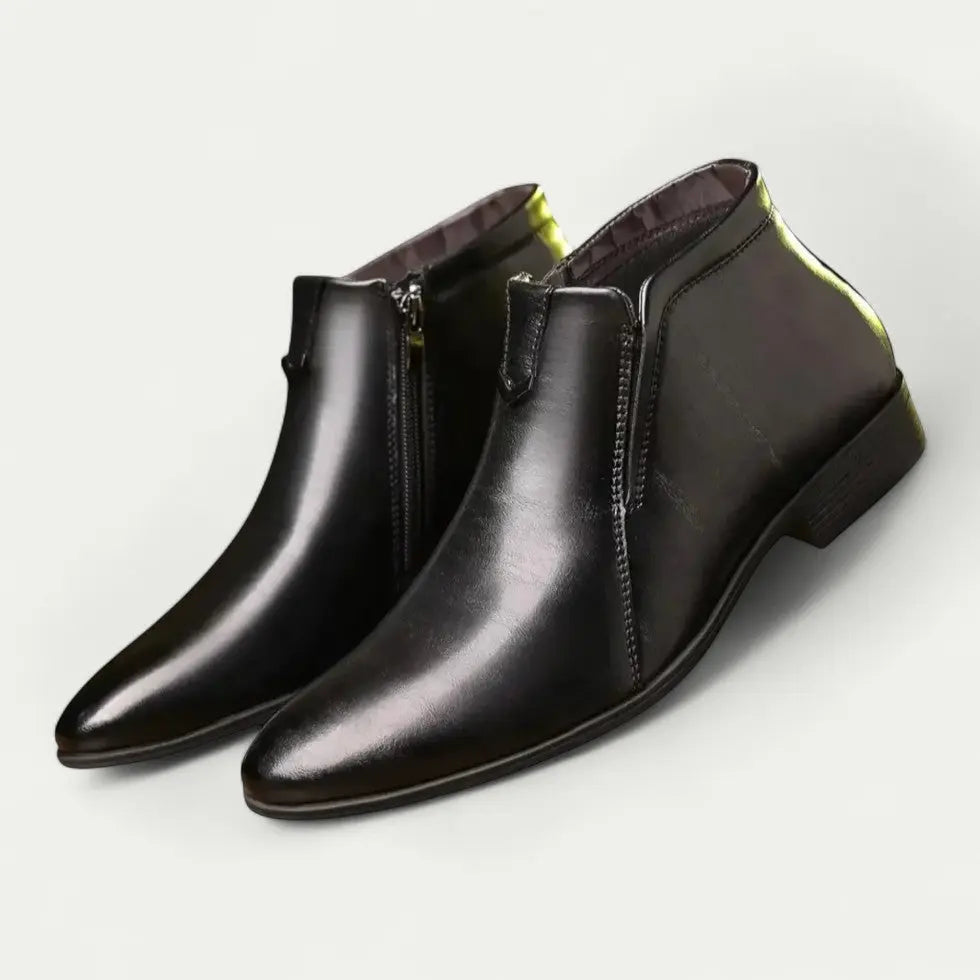 Men’s Zip-Front Ankle Boots – Smart-Casual Everyday Footwear