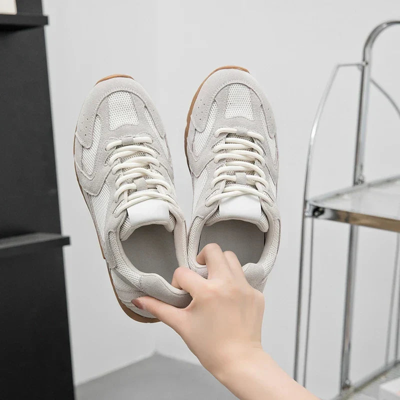 Women’s Vintage-Inspired Lace-Up Sneakers | Casual Comfort with Timeless Character