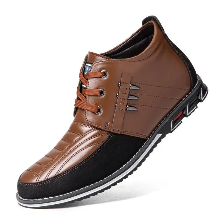 Men’s Rivet Lace-Up Ankle Boots | Polished Edge with Business-Casual Versatility