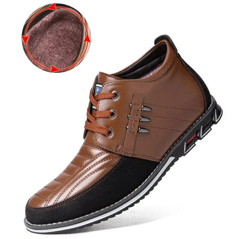 Men’s Rivet Lace-Up Ankle Boots | Polished Edge with Business-Casual Versatility