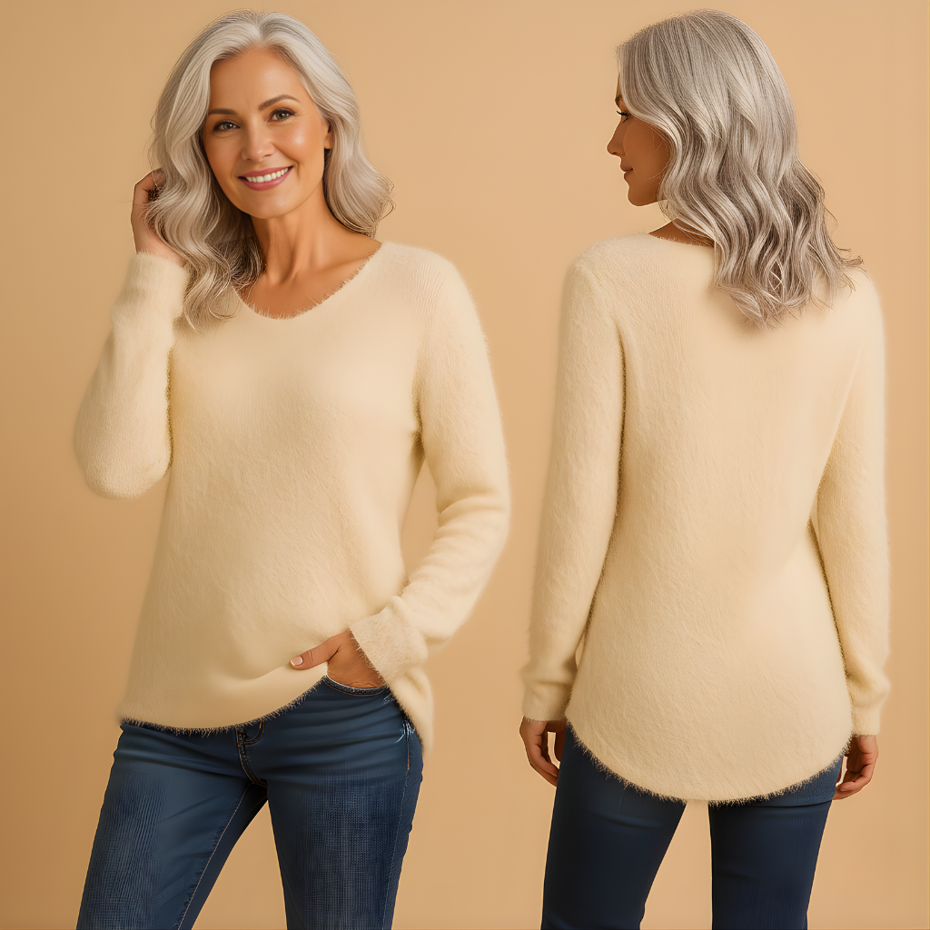 Women’s Lightweight Cotton Knit Sweater – Relaxed Everyday Fit