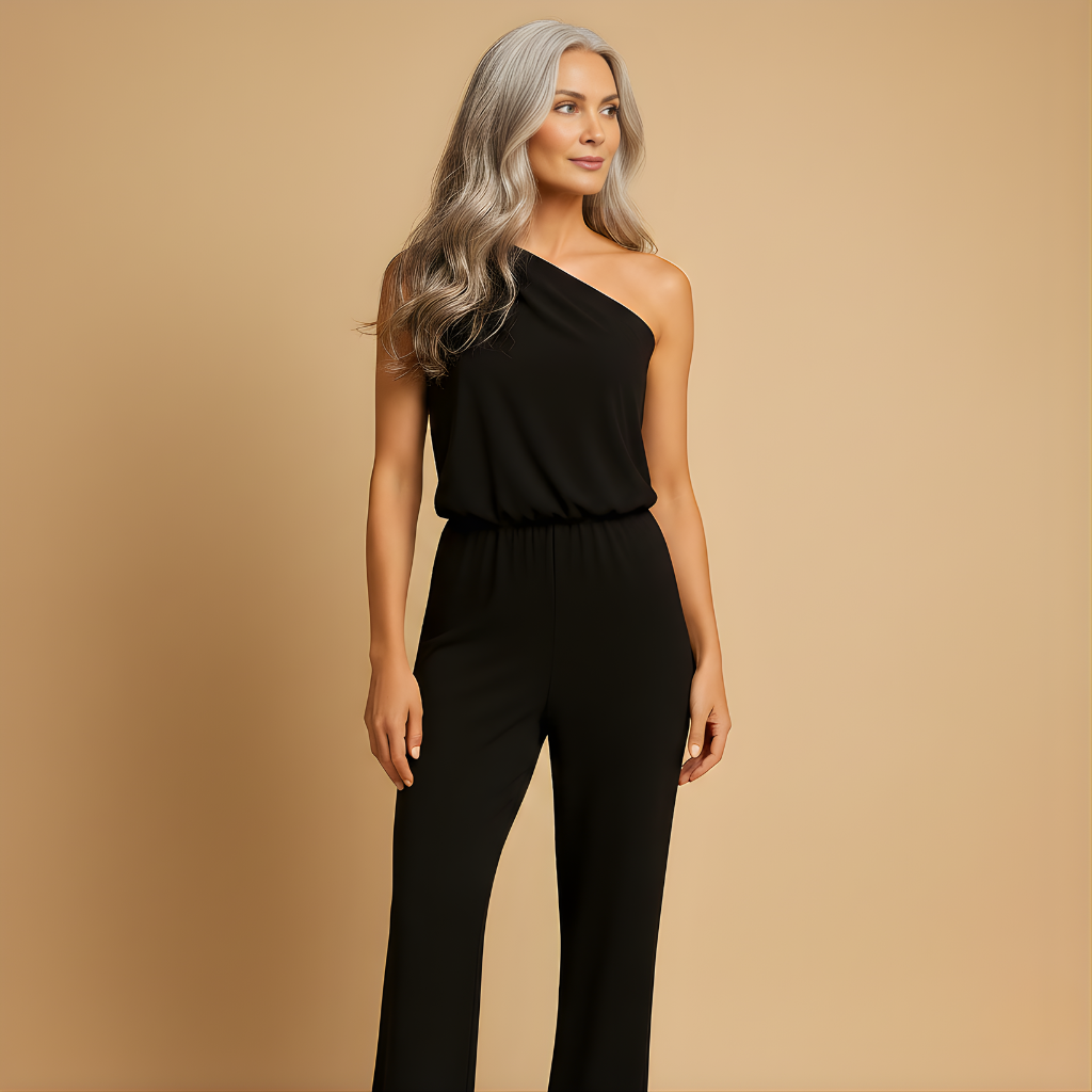 Women’s Halter-Neck Wide-Leg Jumpsuit – Elegant & Comfortable for Evening Wear