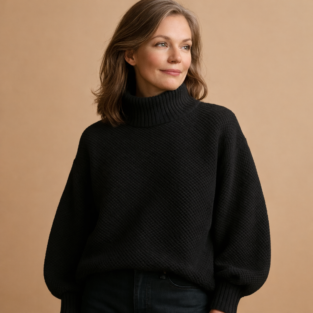Women’s Knitted Turtleneck Sweater – Comfortable Everyday Winter Style