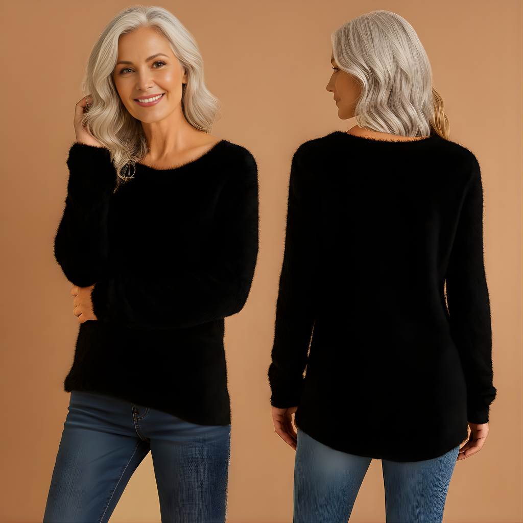 Women’s Lightweight Cotton Knit Sweater – Relaxed Everyday Fit