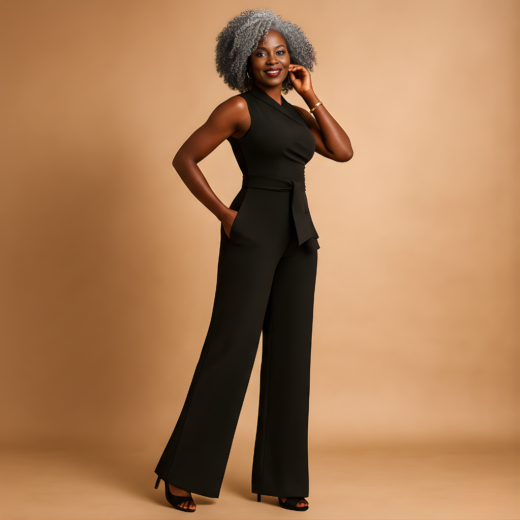 Women’s One-Shoulder Wide-Leg Jumpsuit – Elegant & Comfortable for Special Occasions