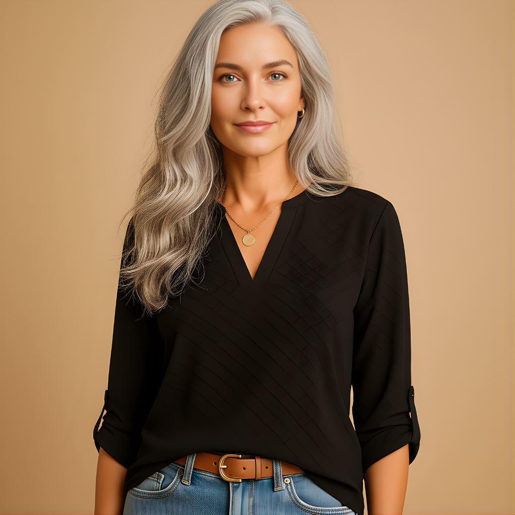 Women’s V-Neck Blouse – Comfortable & Versatile for Everyday Wear