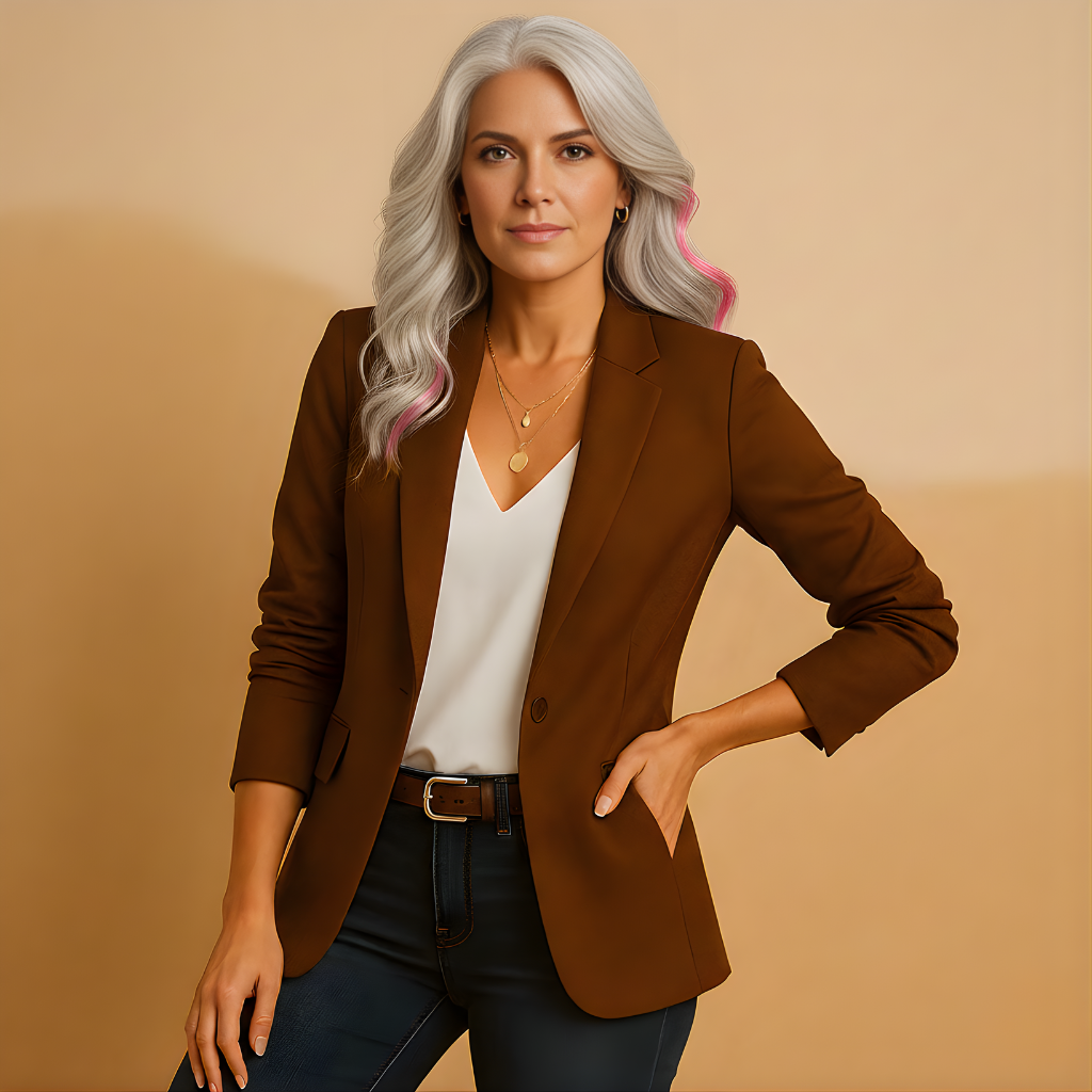 Women’s Tailored Long-Sleeve Blazer – Elegant & Versatile for Everyday Wear