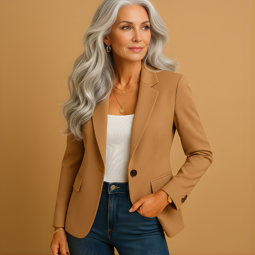 Women’s Tailored Stretch Blazer – Comfortable & Versatile for Everyday Wear