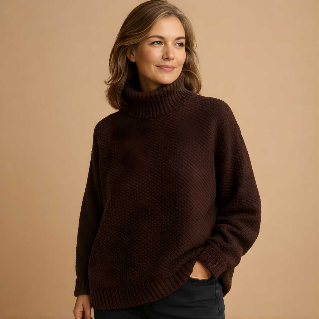 Women’s Knitted Turtleneck Sweater – Comfortable Everyday Winter Style