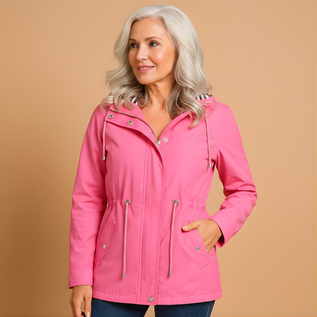 Women’s Waterproof Rain Parka – Adjustable Fit for Everyday Wear