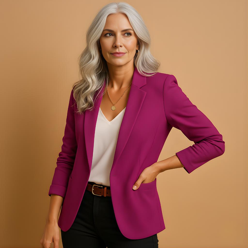 Women’s Tailored Long-Sleeve Blazer – Elegant & Versatile for Everyday Wear