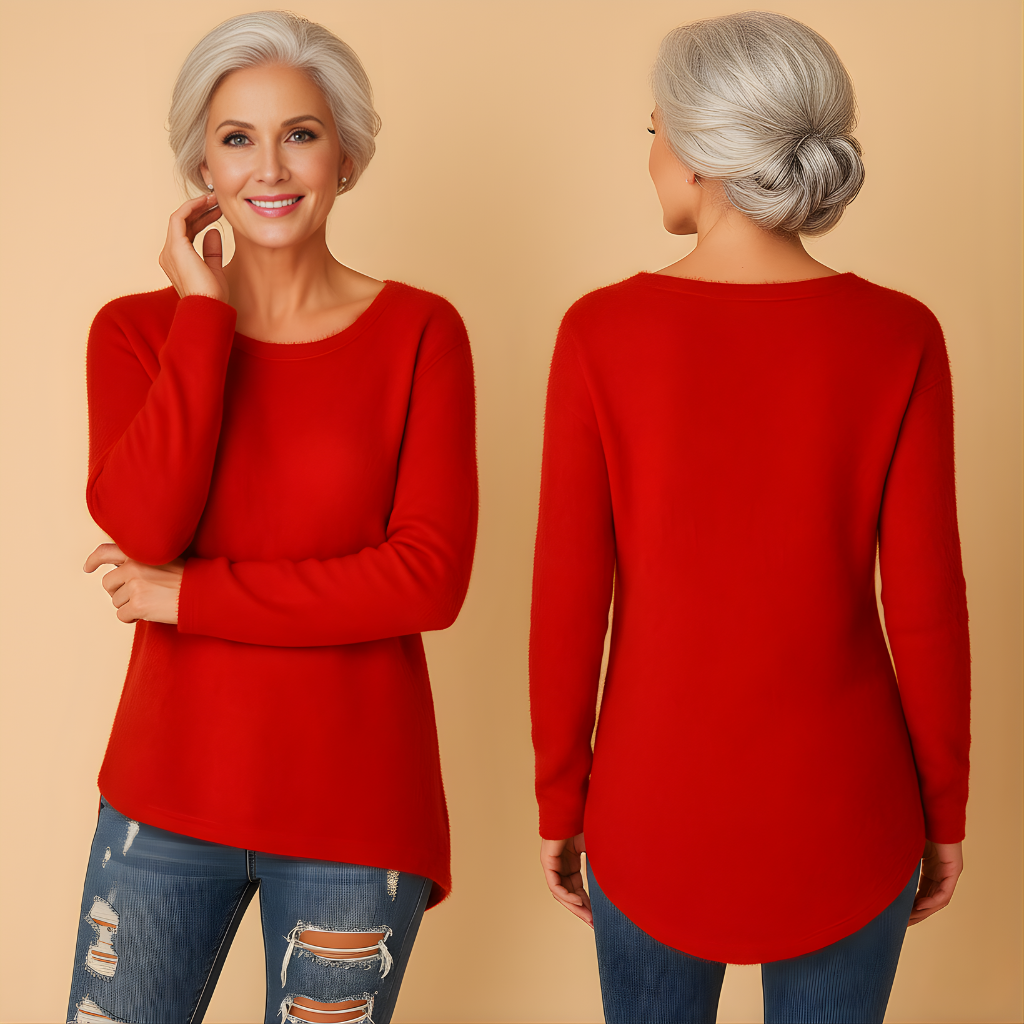Women’s Lightweight Cotton Knit Sweater – Relaxed Everyday Fit