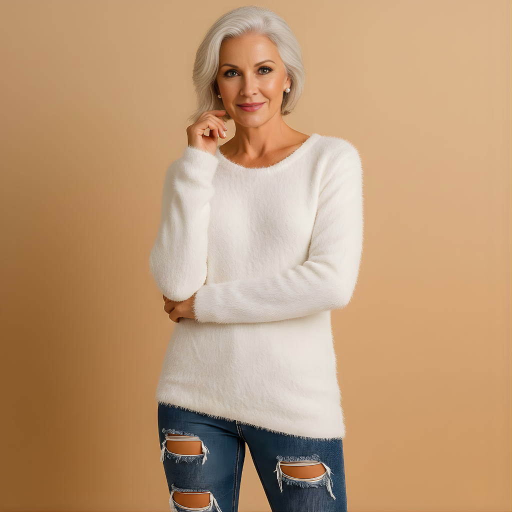 Women’s Lightweight Cotton Knit Sweater – Relaxed Everyday Fit