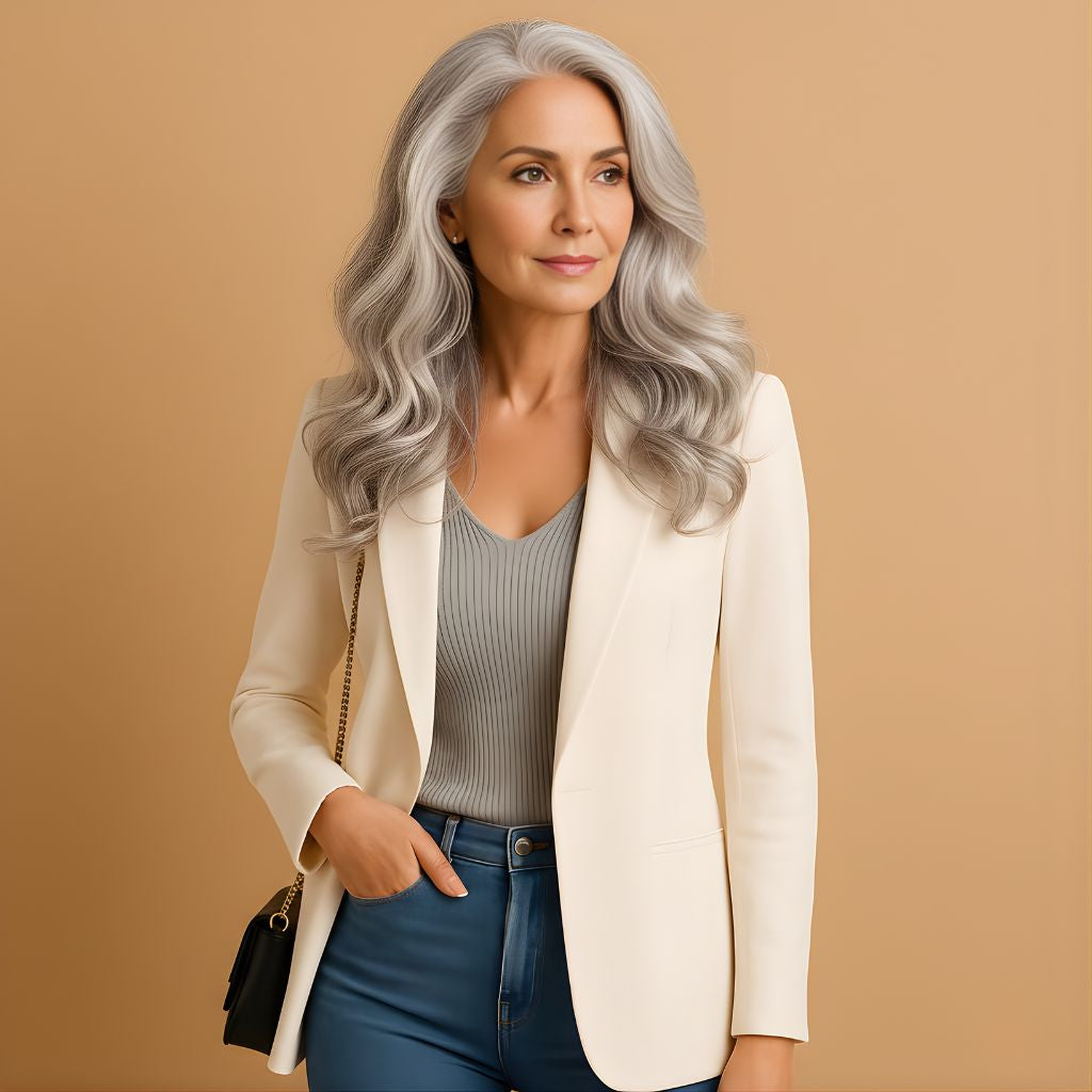 Women’s Long Tailored Blazer – Slim Fit for Refined Everyday Wear