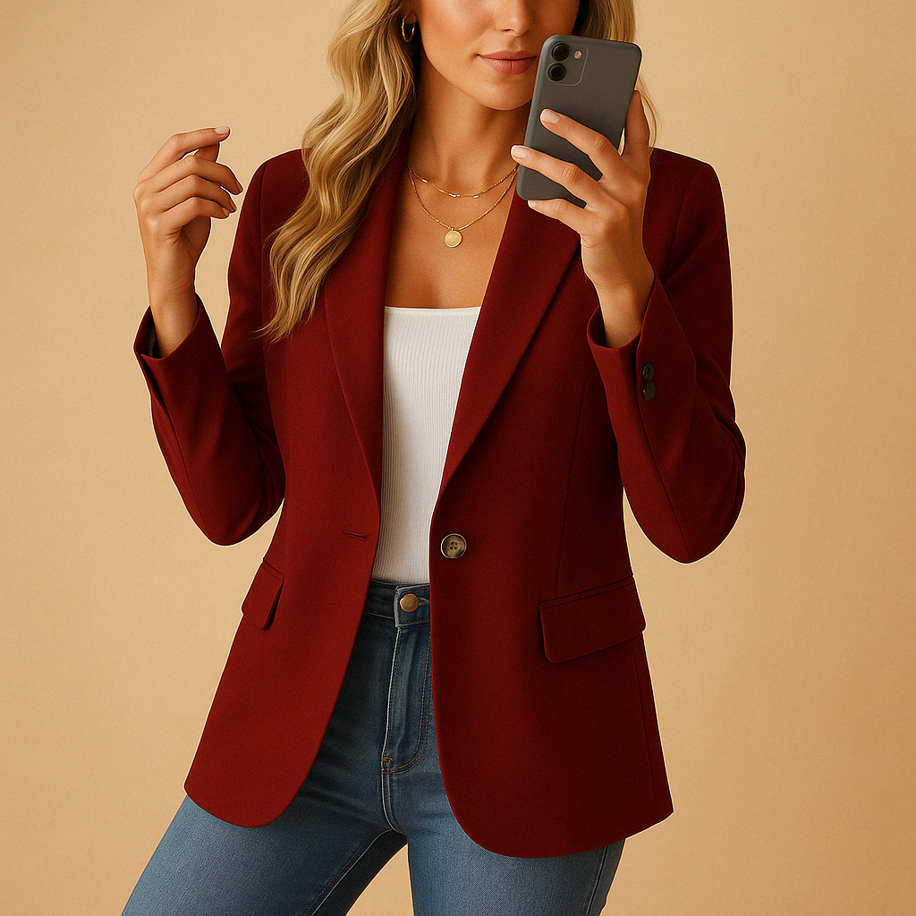 Women’s Tailored Stretch Blazer – Comfortable & Versatile for Everyday Wear