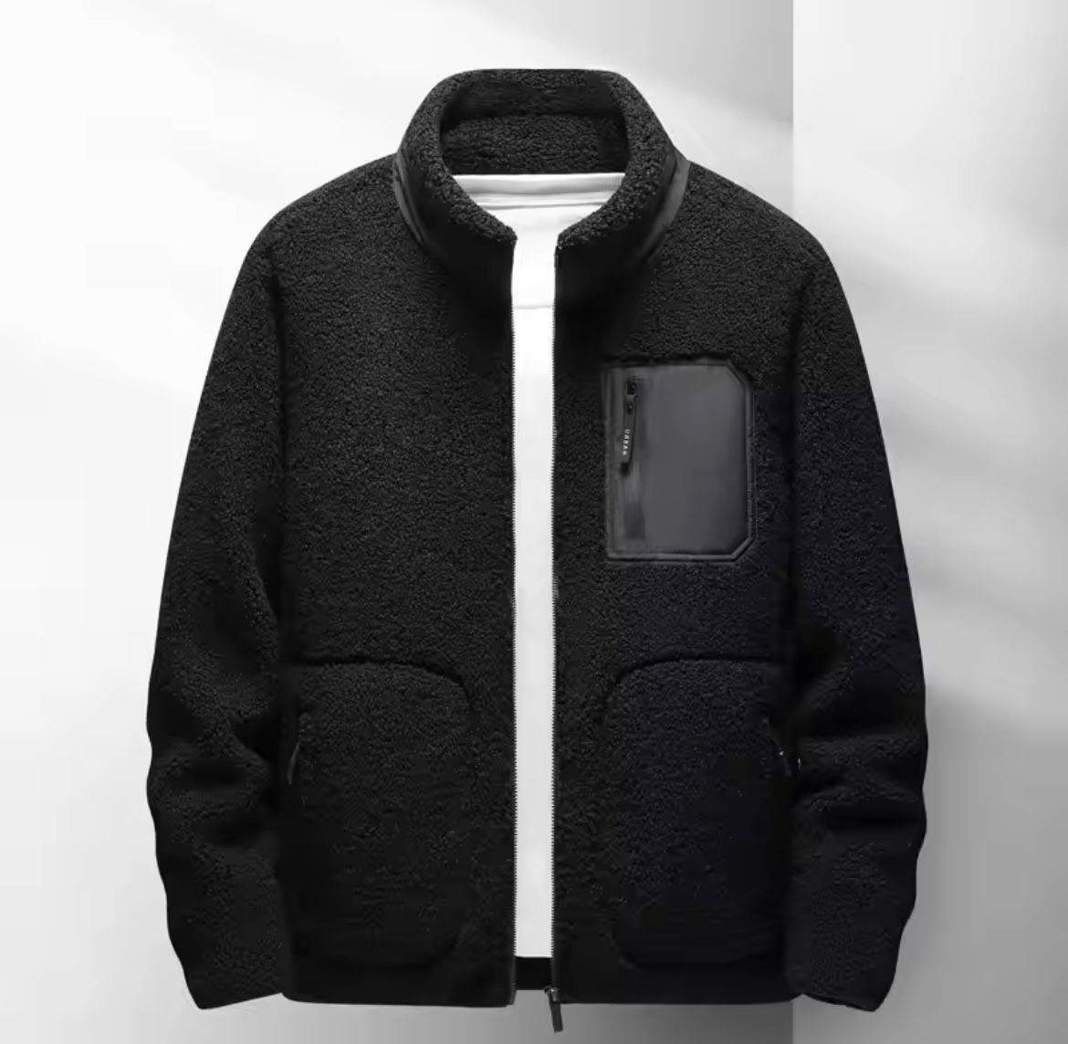 Men’s Zip-Up Jacket – High Neck Everyday Outer Layer