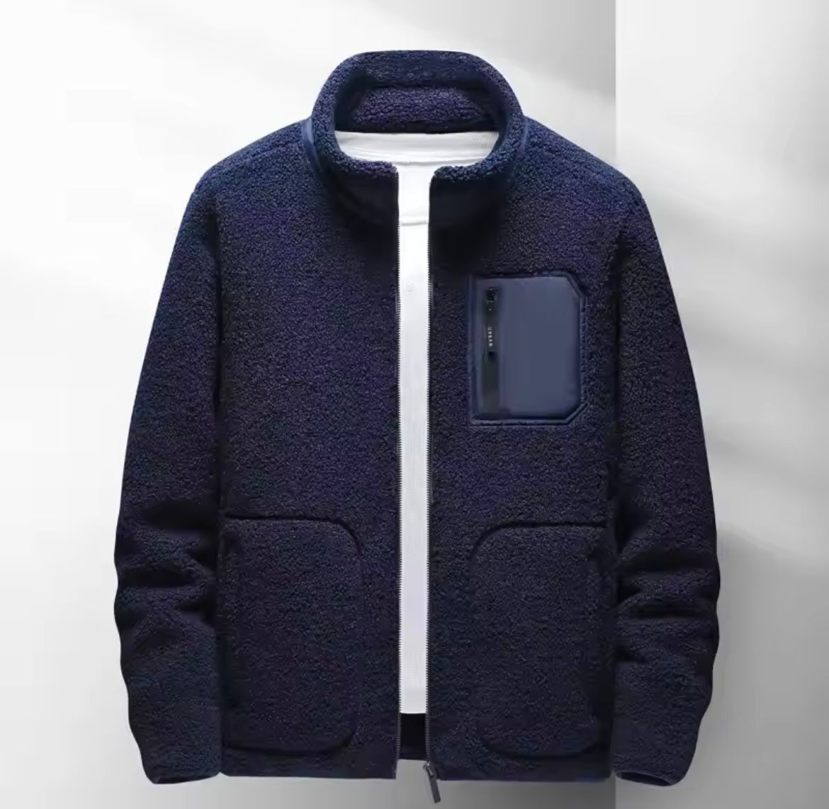 Men’s Zip-Up Jacket – High Neck Everyday Outer Layer