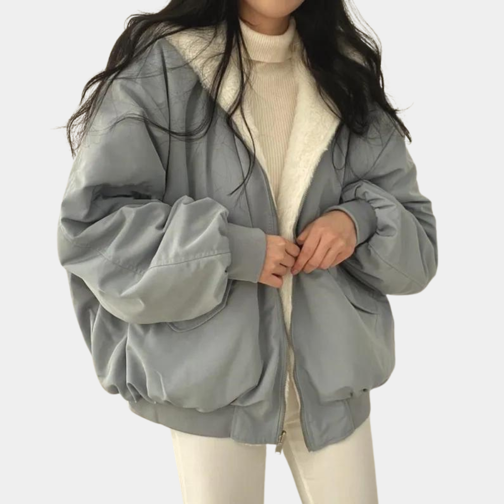 Women’s Short Hooded Winter Jacket – Casual Outerwear for Cold Weather