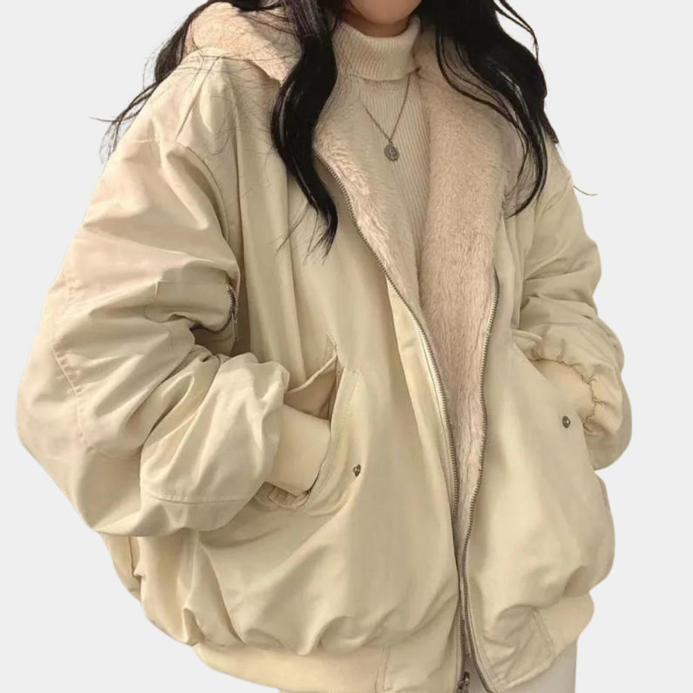 Women’s Short Hooded Winter Jacket – Casual Outerwear for Cold Weather