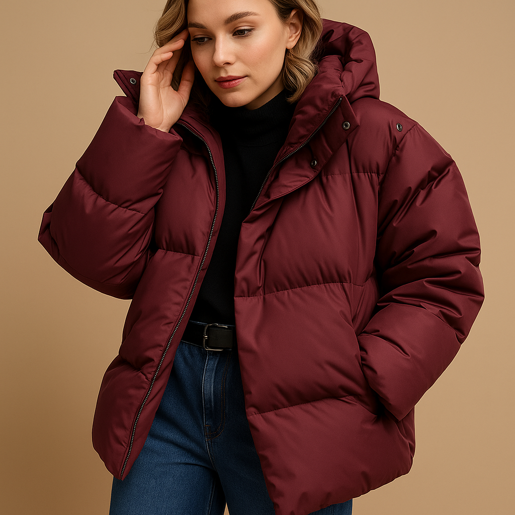 Women’s Padded Winter Jacket – Lightweight Hooded Everyday Layer