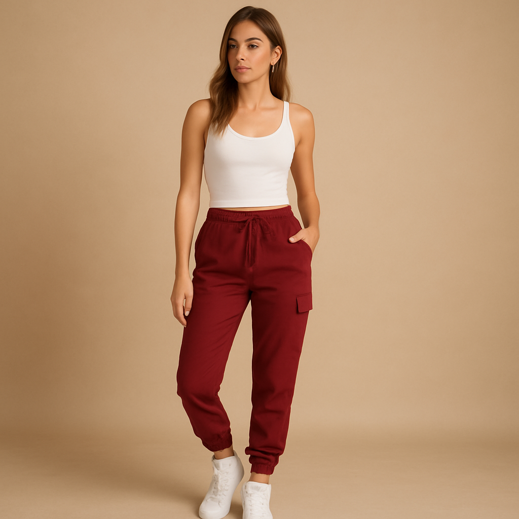 Women’s High-Waisted Slim Cargo Pants – Modern Everyday Style