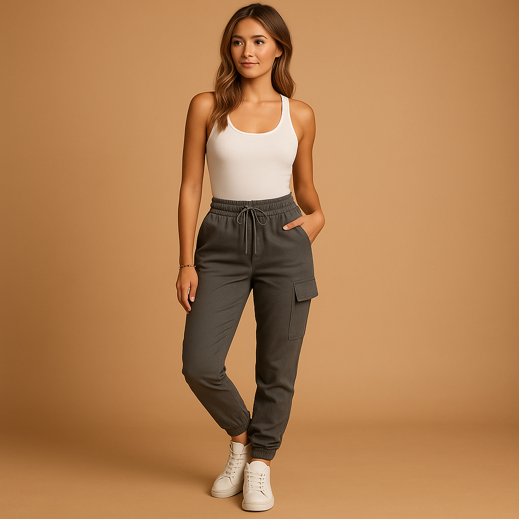 Women’s High-Waisted Slim Cargo Pants – Modern Everyday Style