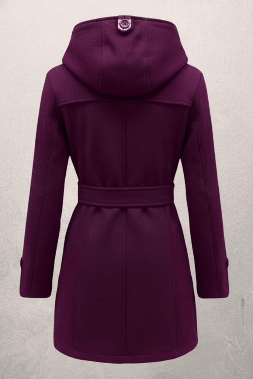 Women’s Double-Breasted Hooded Coat – Belted Everyday Outer Layer