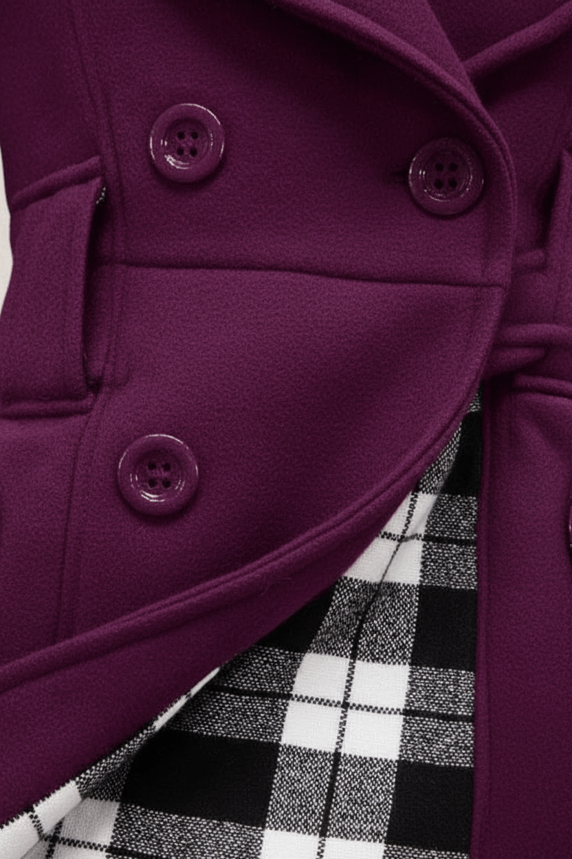 Women’s Double-Breasted Hooded Coat – Belted Everyday Outer Layer