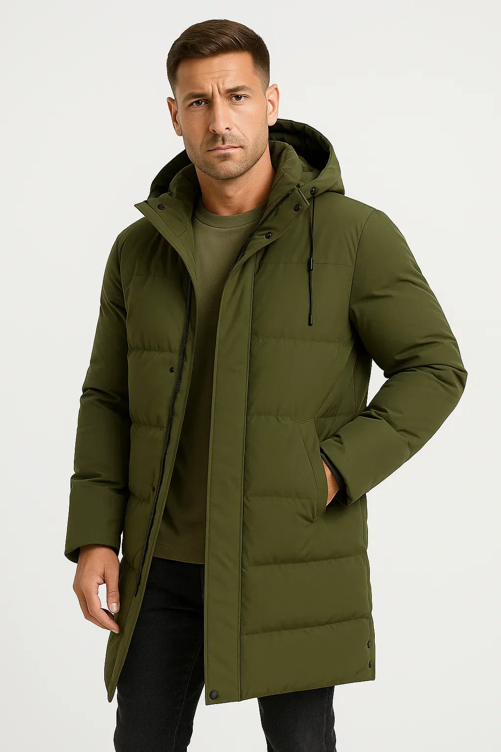 Men’s Hooded Puffer Jacket – Everyday Winter Outer Layer