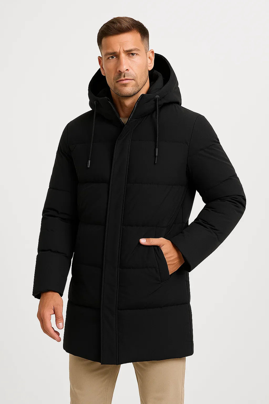 Men’s Hooded Puffer Jacket – Everyday Winter Outer Layer